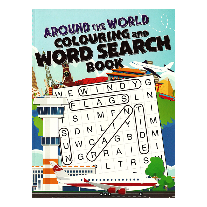 Picture of COLORING AND WORD SEARCH BOOK-AROUND THE WORLD